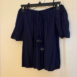 Lilly Pulitzer Navy Off-Shoulder Women's Top